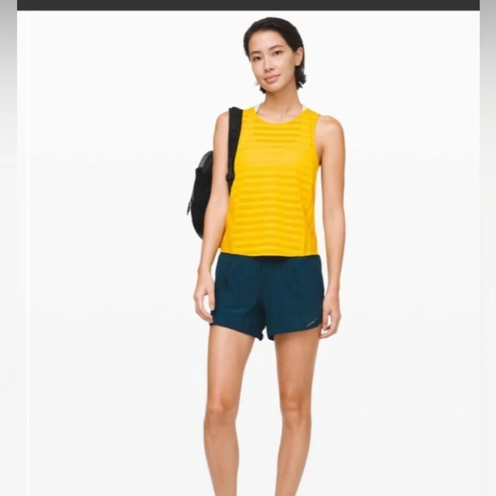 Womens Lululemon Off and Running Tank yellow size 6